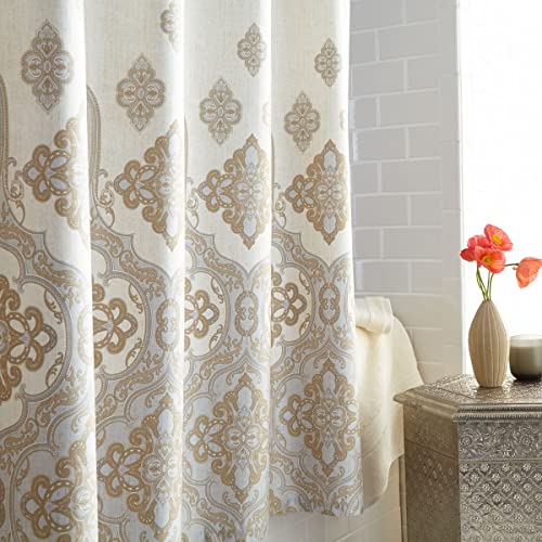 DS BATH Hudson Waterproof Polyester Fabric Printed Shower Curtain for Bathroom,Decorative Bathroom Curtains,72