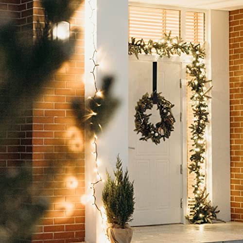 Wreath Hanger for Front Door Metal Wreath Door Hanger, Over The Door Wreath Hanger for Christmas Halloween Wreath & Daily Use - Image 3