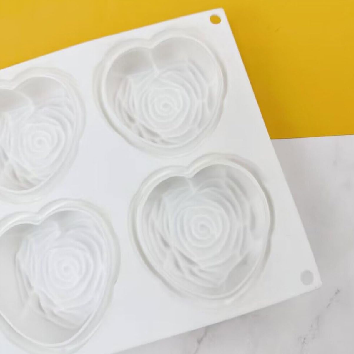 Amosfun 5 Pièces moule rose d'amour Pâtisserie cube fabricant de gâteaux moule à cake pops cupcake à cupcake s à chocolat s en silicone pour chocolat Gel de silice