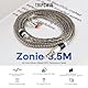 LINSOUL Tripowin Zonie IEM Kabel, 16 Adern Versilbertes Kopfhörerkabel, 1.25m SPC in Ear Monitor Kabel für 7hz Zero:2 Orchestra Lite Cadenza Hype4 Supermix4（3,5mm）(0,78mm 2pin,Grau)