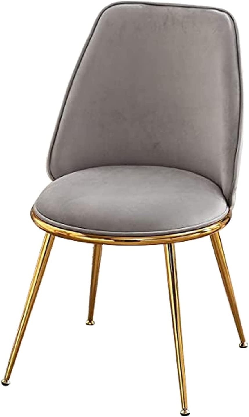 Chaise de salle à manger dossier haut salon dressing réception métal or