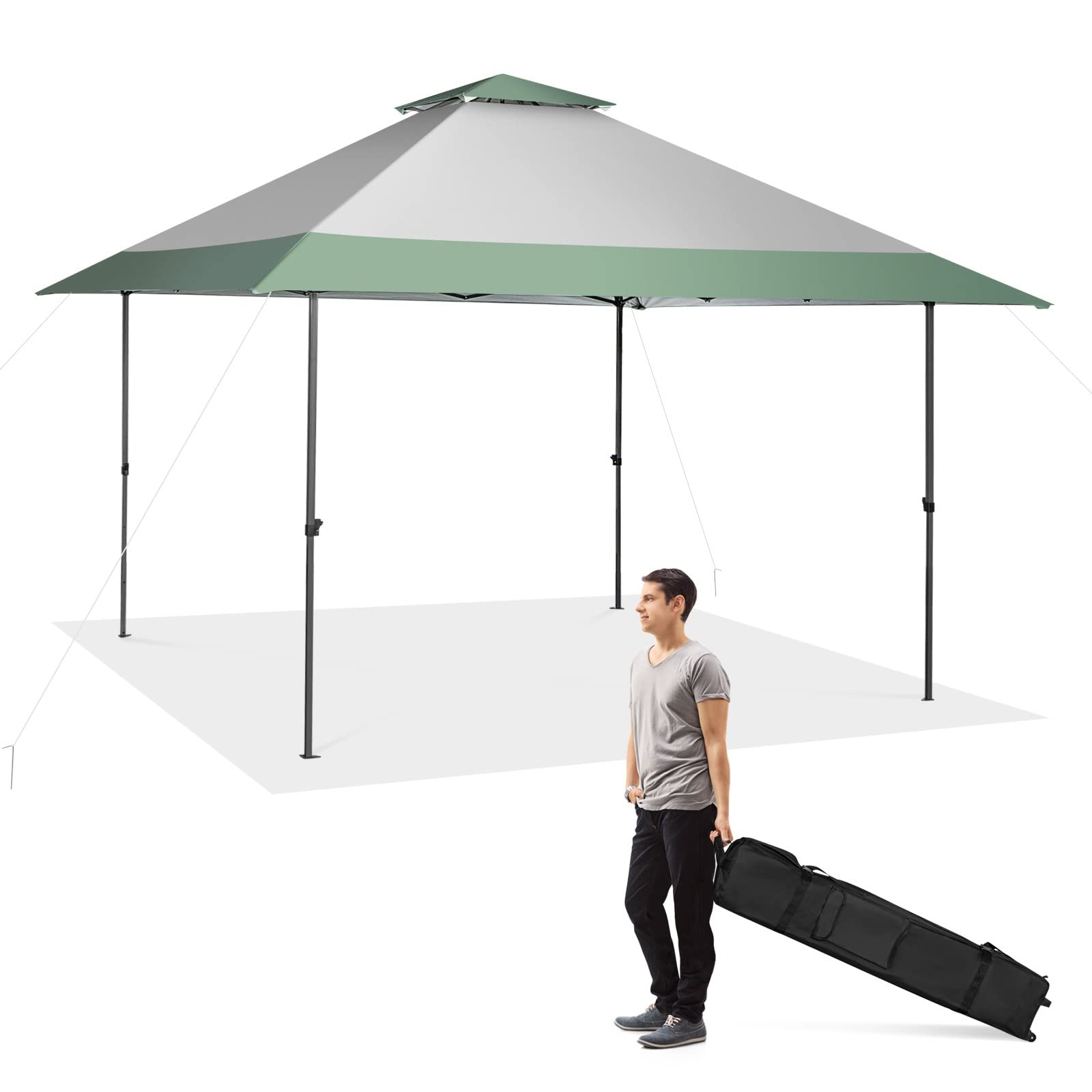 Abri d'événement pliant 4x4M pour grand patio et réception sur la pelouse