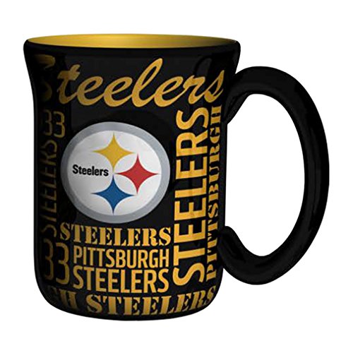NFL Pittsburgh Steelers Becher mit Skulptur, 500 ml, Schwarz Cover
