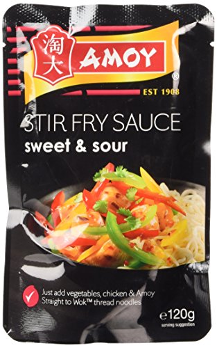 Amoy Tangy Sweet and Sour Stir Fry Sauce, 120 g (Pack of 12)