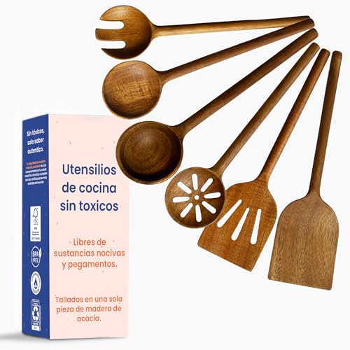 Utensilios de cocina no tóxicos: juego de utensilios de cocina de 6 piezas Imagen de Utensilios de cocina no tóxicos: juego de utensilios de cocina de 6 piezas