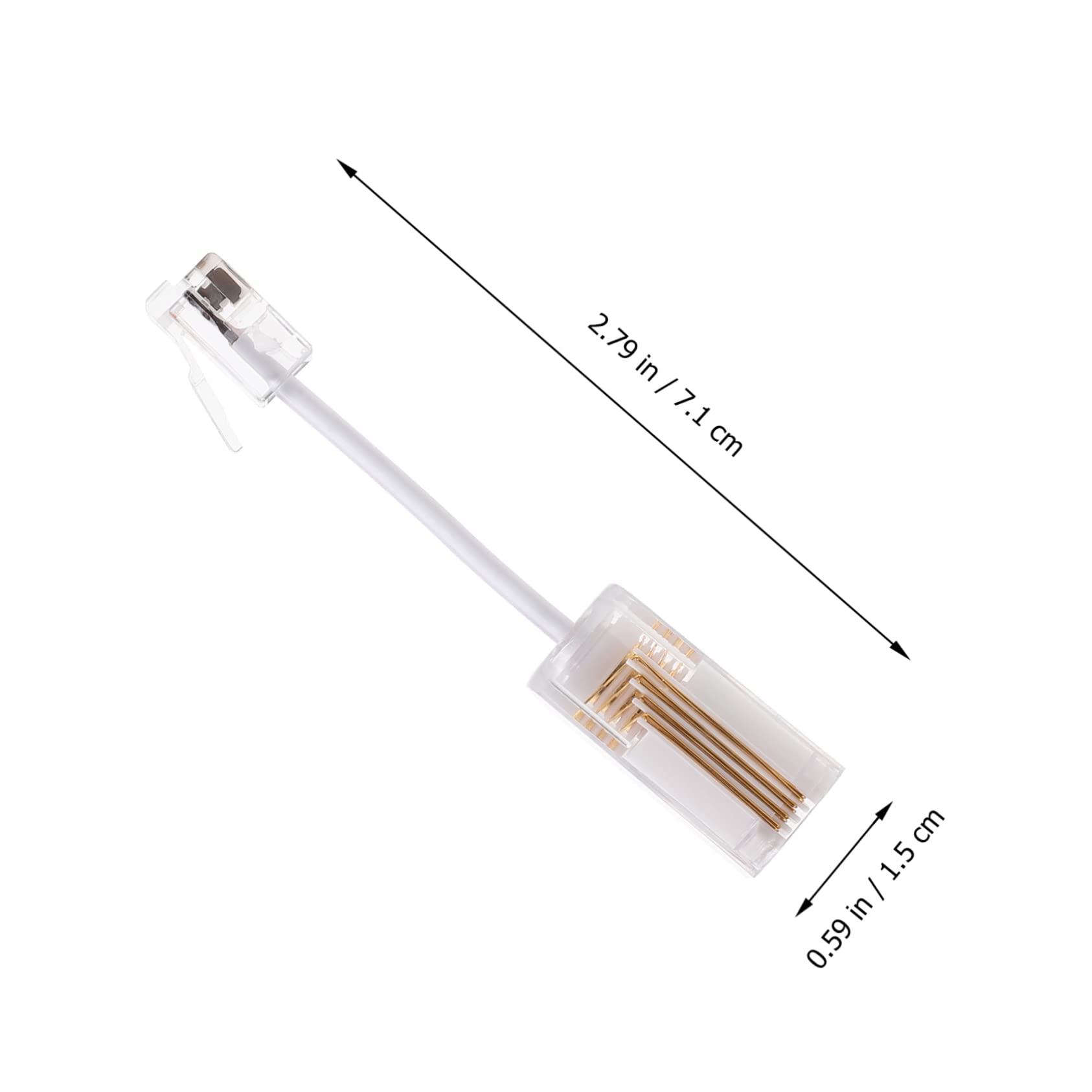 QUMIIRITY 2Pcs Rotating Tangle Swivel Adapter for Telephone Cables Cord Detangler for Landline Easy Installation Connection