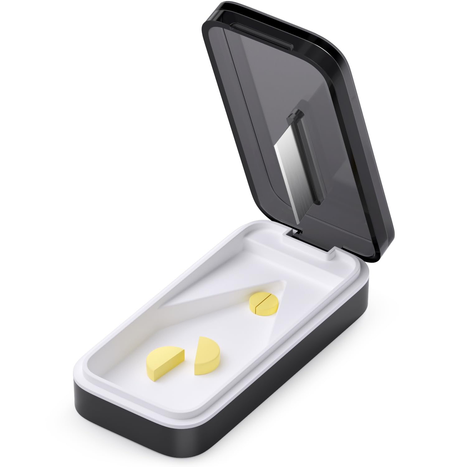 BUG HULL Tablettenteiler mit V-förmigem Abnehmbarer Silikonmatte