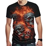 Anlass: Halloween-Party, Rollenspiel-Party, Maskerade-Party, Sport- und Freizeit-T-Shirt, geeignet für Sport, Fitness, Tourismus, Urlaub, Treffen mit Freunden.