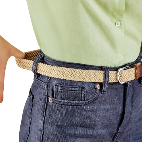 Collections Etc Women's Stylish Braided Stretch Belts - Set of 33