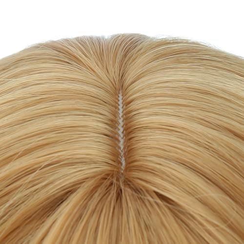 Image of PATTNIUM Strawberry Blonde Wig with Bangs for Girls Short Wavy Curly Wig Blonde Brown Bob Wigs Heat Resistant Synthetic Wig for Women Cosplay Costume Party