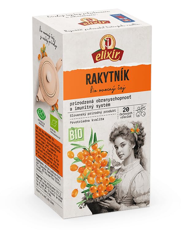 Sea Buckthorn Tea | Pure Natural Herbal Tea Grown in Europe | 20 Tea Bags 60g (1 Pack)