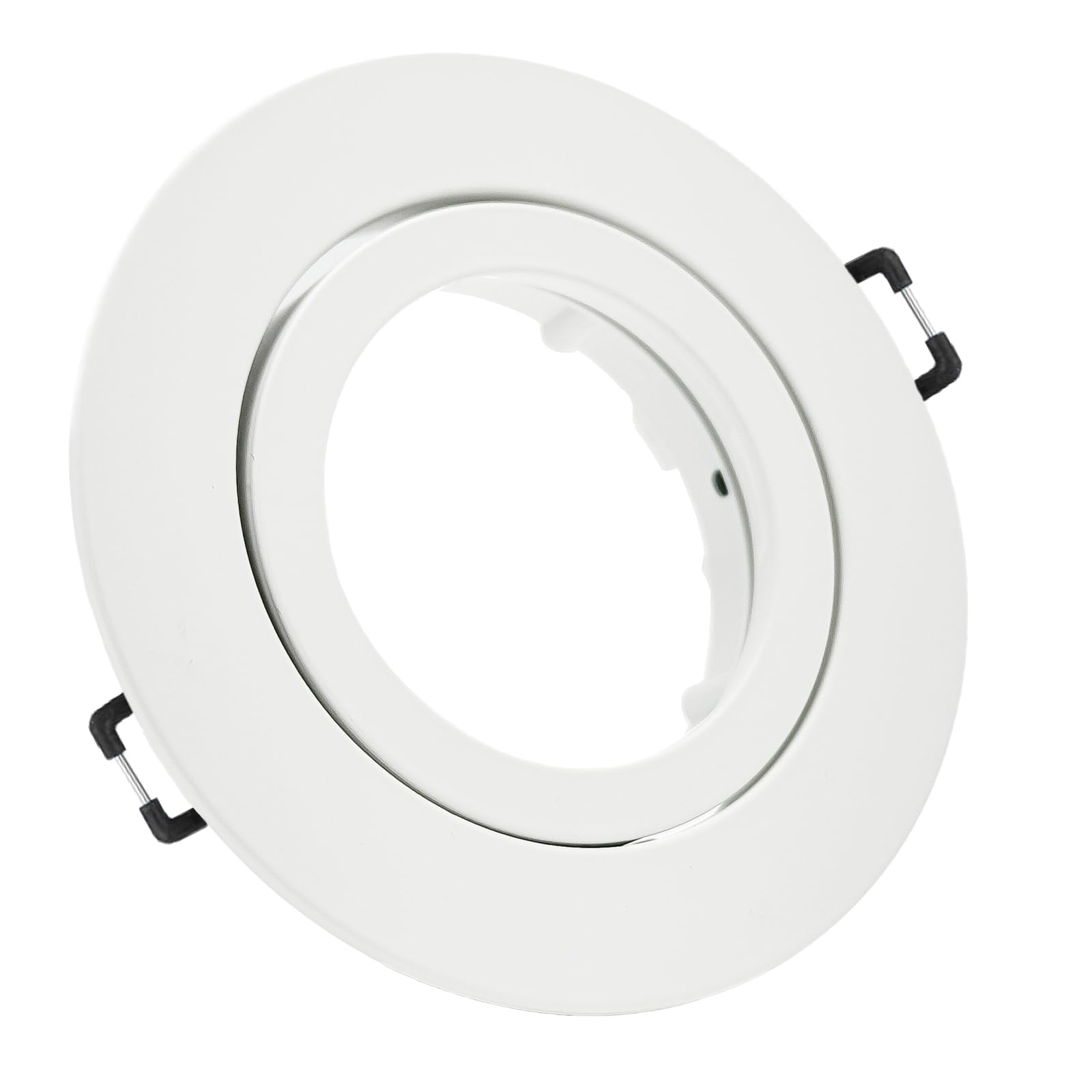 trendlights24 Premio LED Decken Einbaustrahler flach Weiß 230V 5W 5er Set | ultra flach, Einbautiefe 35 mm, LED Spot, Warmweiß, 3000k, 50° Abstrahlwinkel, Decken Einbauleuchte, rund, schwenkbar