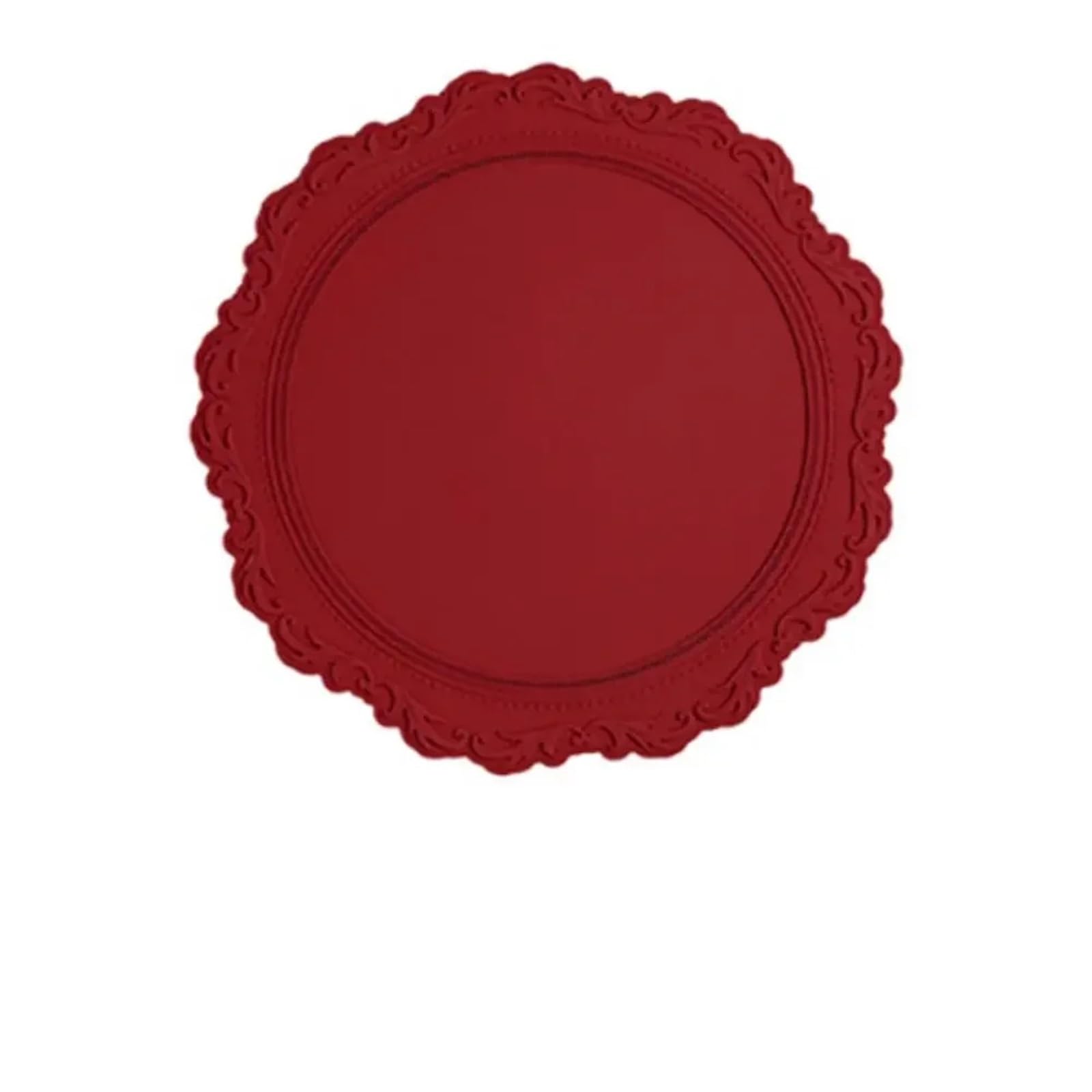 10Pcs Silicone Coaster Table Decoration Mat Round Lace Cup Non-slip Placemat for Cap(Color1)