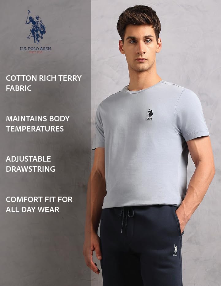 Image of U.S. Polo ASSN. Men's OES10 Cotton Terry Lounge Shorts