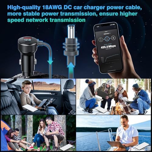 3-in-1 Starlink Mini Cable 10ft/3m, High Speed Charging USB C/USB A Ports, 12-48V Starlink mini car Charger to DC Cable Waterproof Accessorys - 5