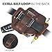 FLYHOMES Genuine Leather Multitool Sheath | Handmade Stitched EDC Belt Organizer for Leatherman Surge | Flashlight, Knife Holster, Pen & Tools Pouch | Dark Brown (Large)