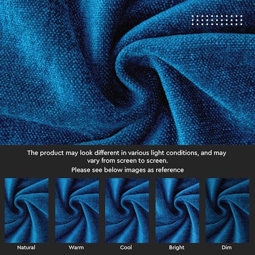 Image of Encasa XO Thick Chenille Throw Pillow Covers Set of 1 | Royal Blue - (16 inchx16 inch) (40x40 cm) | Decorative Accent Square Throw Pillow Cases for Couch, Home Decor, Sofa