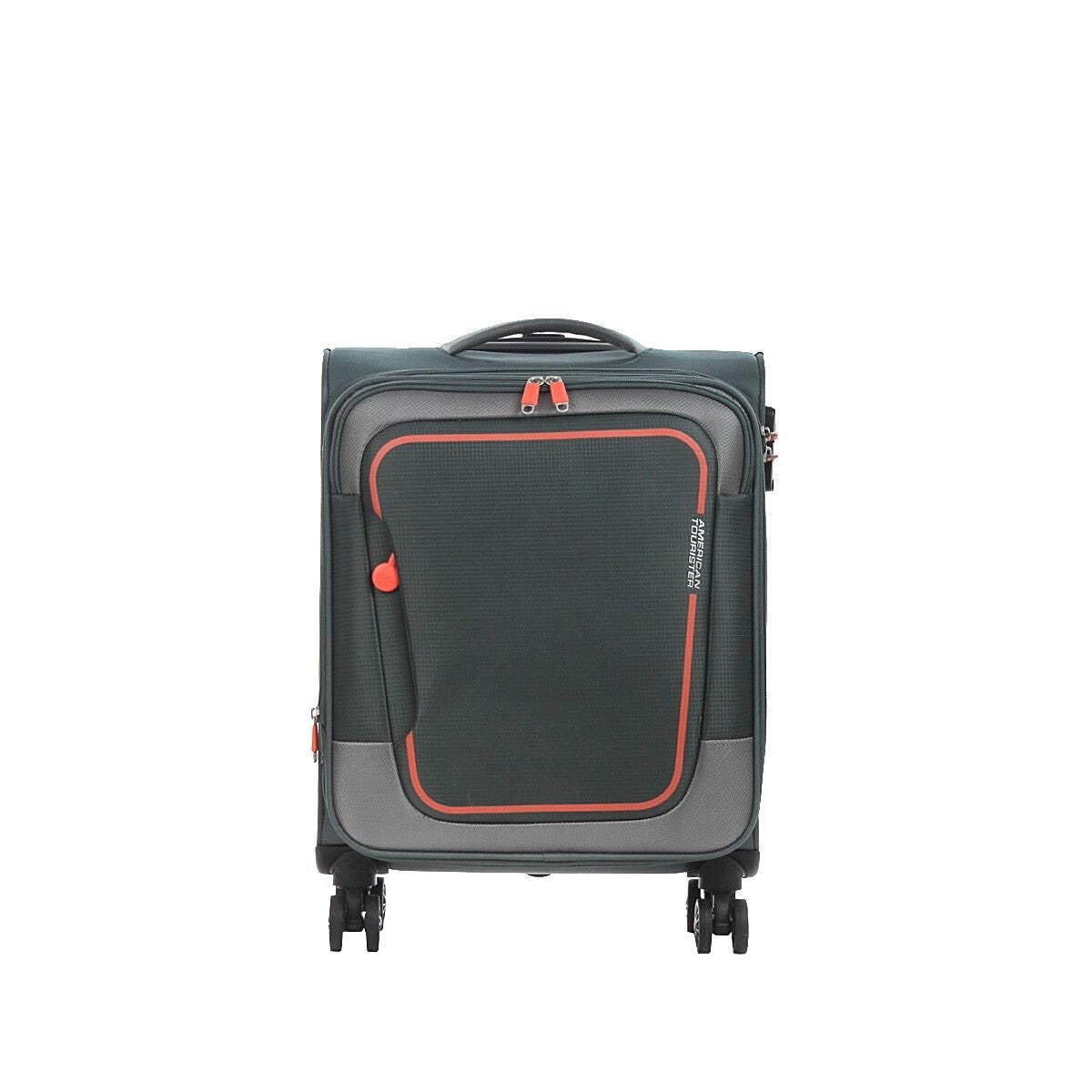 American Tourister Pulsonic - Spinner S, Expandable Hand Luggage, 55 cm, 40.5/43.5 L, Green (Dark Forest)
