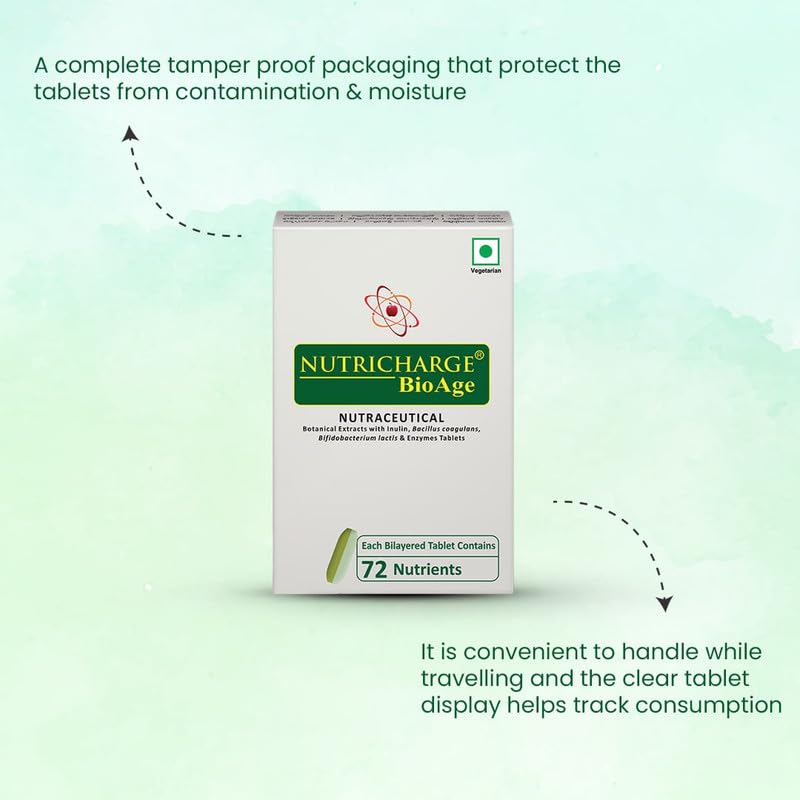 72 Nutricharge bioage with the power of essential nutrients (pack of 2) 72 Nutricharge bioage with the power of essential nutrients (pack of 2)