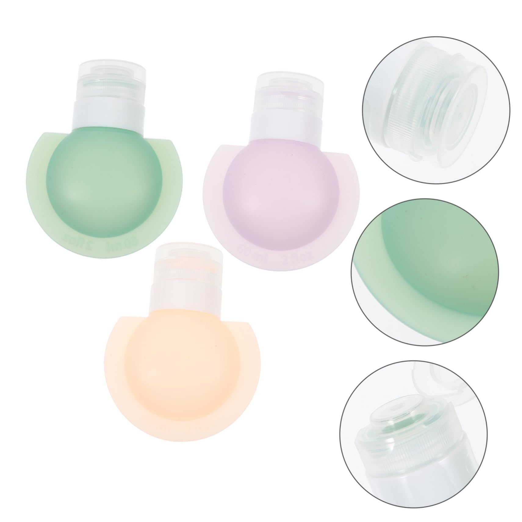 BESTYASH 5 Set Bottiglie Viaggio Silicone Ricaricabili Contenitori Per Shampoo E Lozioni Impermeabili E Compatti Per Cosmetici E Toiletries Viaggio 3 Pezzi*5