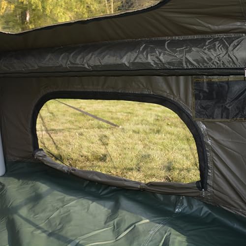 KEIKI Air Glamping Tent, Large Inflatable Camping Tent for 7-8 People, Comfortable & Spacious with Mesh Windows, 5-Minute Setup, Waterproof & UV-Resistant, Army Green - Image 4