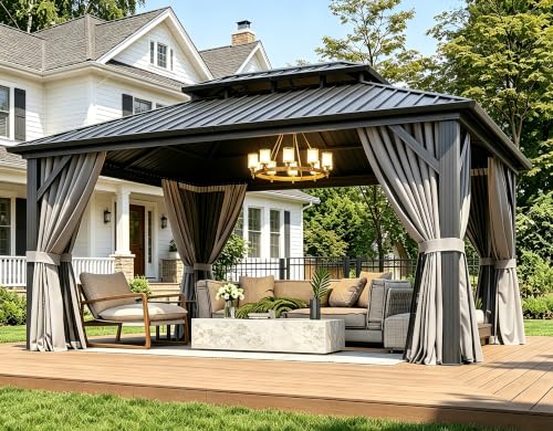 Aoxun 12×16 Hardtop Gazebo