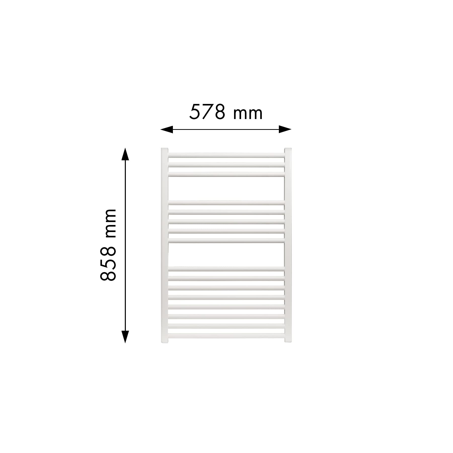 Fondital Scaldasalviette In Alluminio COOL 1160/550 Bianco – 100% Made In Italy Con Trattamento Anticorrosione Aleternum