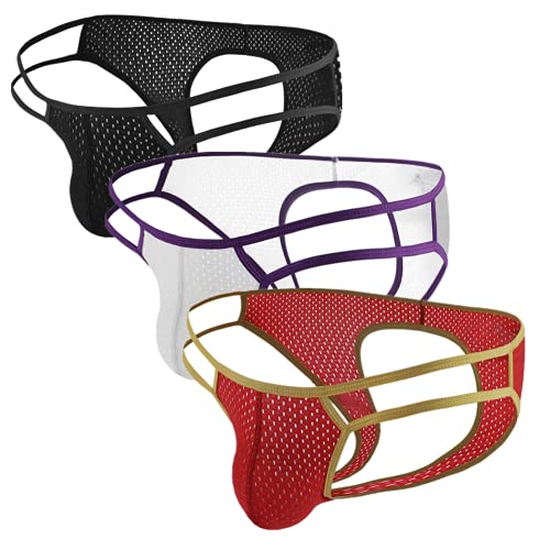 Juflam Herren-Unterhose mit niedrigem Sitz aus Mikro-Mesh-Stretch, 3 Mix 1, X-Large Hoch Cover