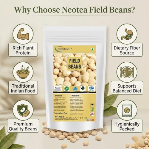 Image of Neotea Field Beans (Mochai Kottai /Hyacinth Beans) 500g | Avarebele, Double Beans, Pavata, Lima Beans | 100% Natural, No Preservatives | Direct from Farmers
