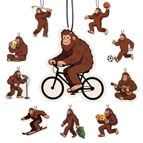 Big Foot Car Air Freshener 10-Pack for Men Funny Sasquatch Car Air Freshener Hanging New Car Scent Humorous Gifts for Boyfriend Husband Dad Truck Drivers