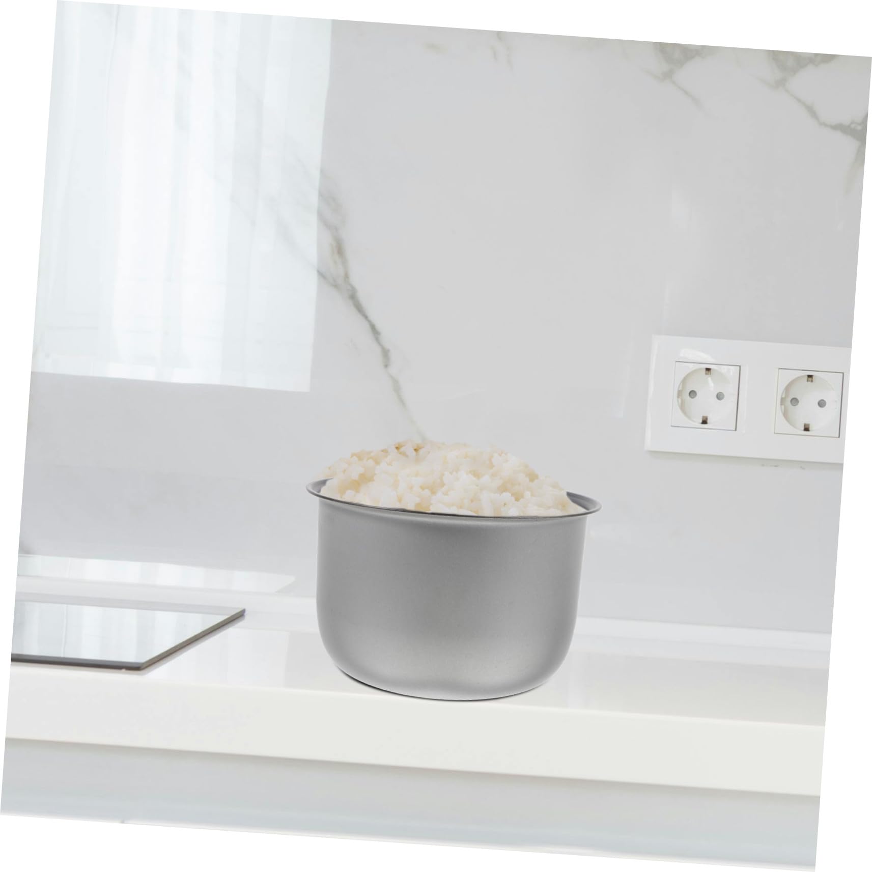 Pentola Interna Antiaderente da 5L per Cuociriso Elettrico Accessorio di Ricambio Rivestimento Stampo per Dolci Design Bilancia Adatta per Cucinare Zuppe e Torte