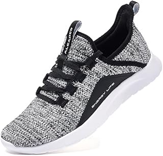 ALEADER Women's Energycloud Slip On Tennis Shoes Non Slip Athletic Sport Running Walking Shoes Black Gray Size 7.5 US