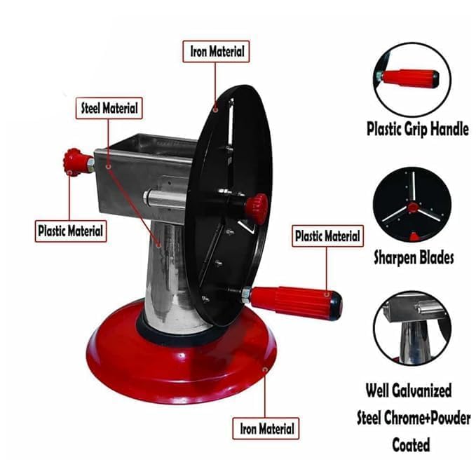 Image of Pototo Chips Maker Stainless Steel Blade, Ergonomic Handle, Home UseWafer Cutter, Wafer Maker, Vegetable Slicer, Potato Chips Slicer, Wafer Cutting Machine for Home (Stainless Steel)