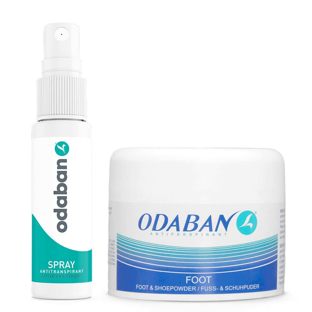 ODABAN Antiperspirant Deodorant Spray 30 ml + Foot and Shoe Powder 50 g