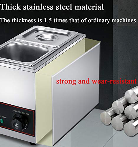 Aocay Elektrisch Speisenwärmer Edelstahl Buffetwärmer Catering Warmhaltebehälter für Speisen, Speisewärmer Dampftisch… – Bild 5