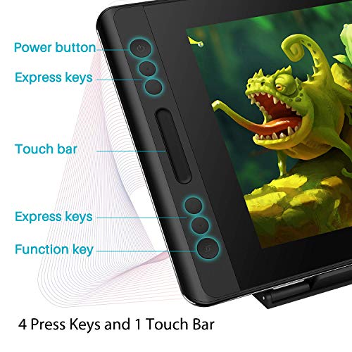 Image of HUION KAMVAS Pro 12 Graphics Drawing Tablet with Screen Full Laminated Tilt 8192 Pen Pressure Battery-Free Stylus Compatible with Windows /Mac /Linux, 11.6 Inch Pen Display, Black