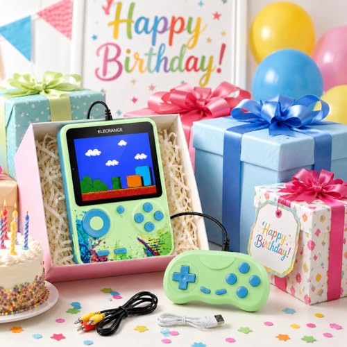 Image of Video Game for Kids 500 in 1 Retro Game Box with 3 in Display ,Handheld Game Box with TV Output Can Play On TV, Games Like Contra, Tank Etc (Multicolour) (G5 with Remote)