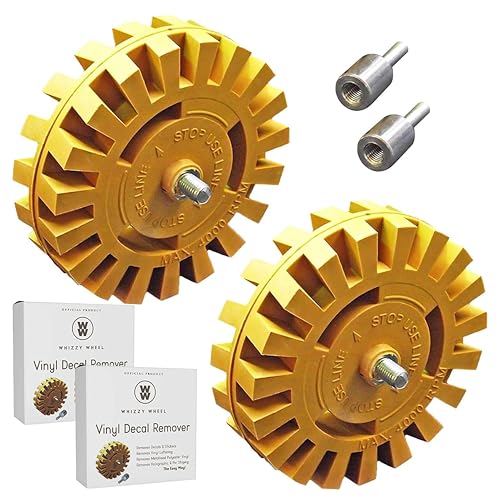 4-Inch Car Sticker Remover Kit - 2 Pack, Soft Rubber Decal Eraser Wheel Tool for Cars - Safe...