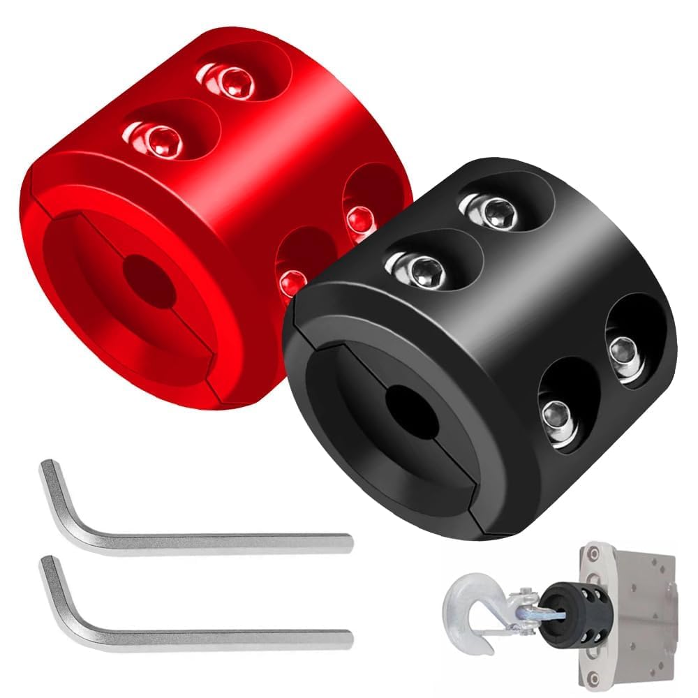 Tope de Cabrestante, 2PCS Gancho de Cable de Cabrestante, Tope de Goma, Tope de Gancho de Cable, Protector de Cable con llave Inglesa, Accesorios para ATV UTV