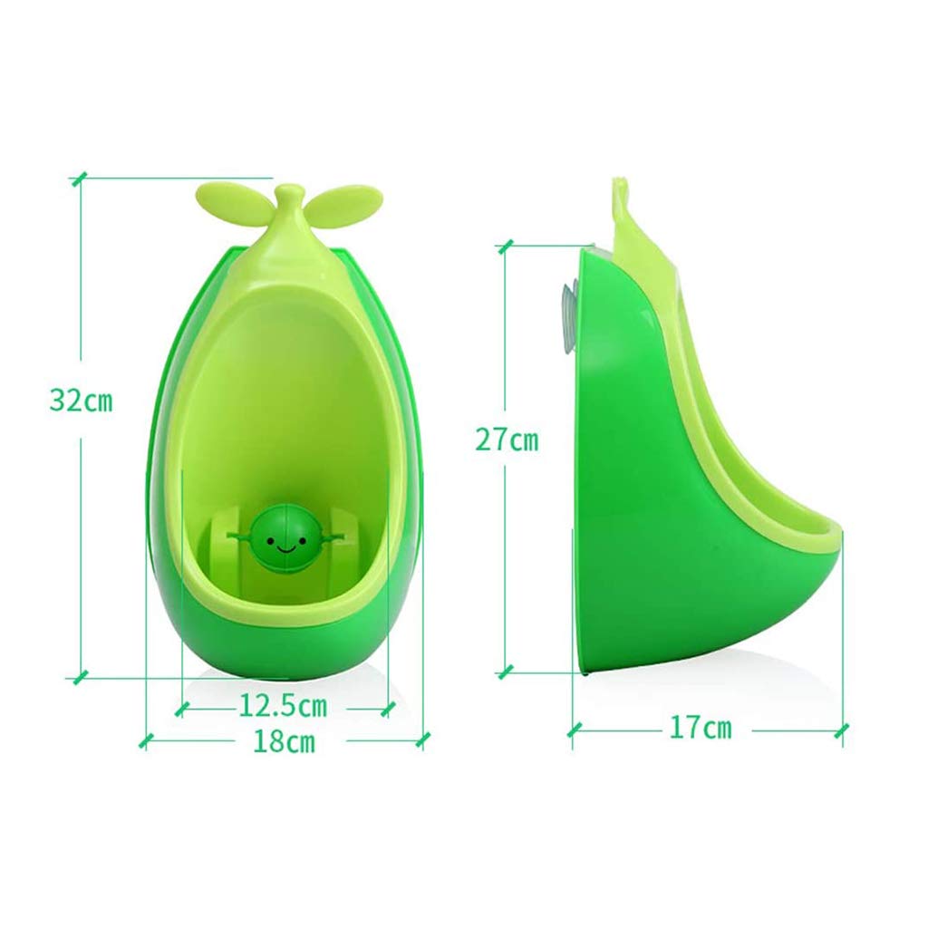 Orinatoio Verticale per Bambini, vasino per vasino, orinatoio Verticale per Ragazzo, per Istruttore di pipì, Bagno, orinatoio per Bambini con Bersaglio Rotante,Verde