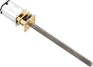 Juvielich DC 3V 100RPM N20 Speed Reduction Gear Motor with M4x55mm Lead Screw Thread Shaft for DIY Electric Toys Small Cars Robots Model
