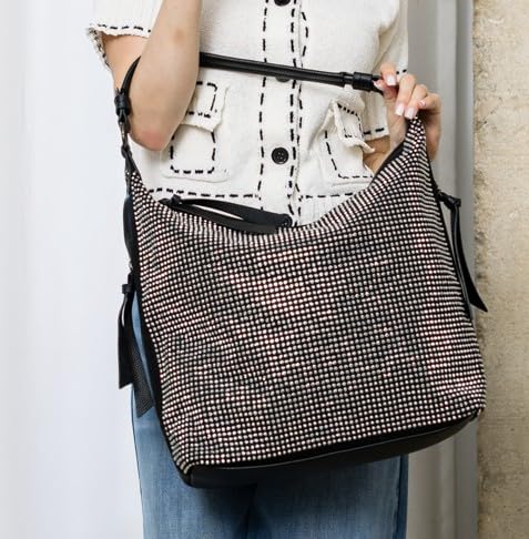 Bolso Hobo con Cristales y Correa Desmontable miniatura 3