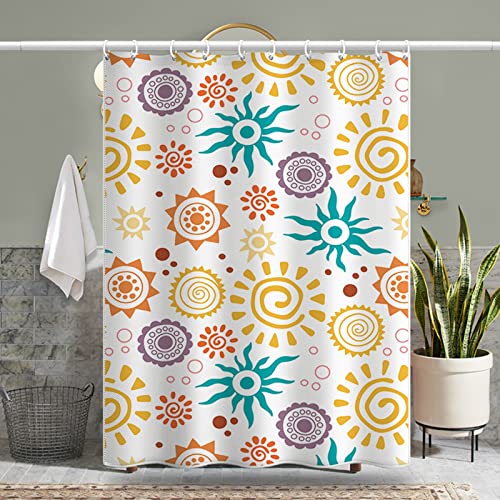 Rideau Douche Mandala 200x200cm KnSam en Polyester Multicolore