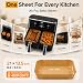 150PC Air Fryer Liners for Ninja Dual, FIFHEN Parchment Paper Air Fryer Liners Disposable, Air Fryer AF300UK AF400UK SL400UK Accessories Compatible with Ninja, Keplin, Tower, Other Dual Zone Air Fryer