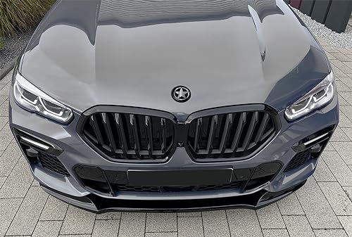 Image of Front Hood Trunk Tuning Badge 82mm Compatible with BMW Emblem 51147057794 Silver Star EN 32