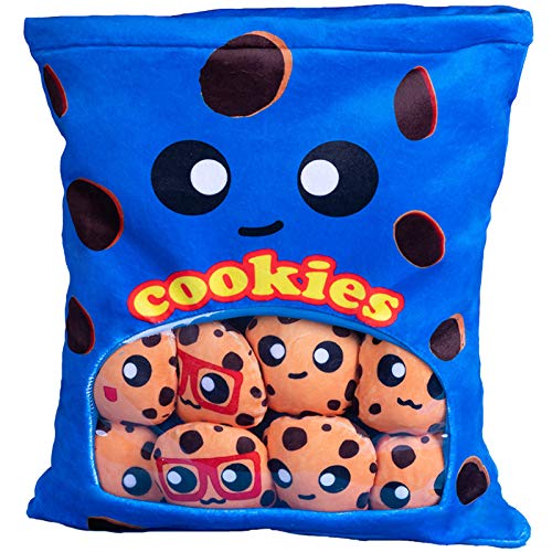 Nenalayo Plushies Doll a Bag of Cookie Toy Stuffed Soft Snack Pillow Plush Yummy Food Toy for Birthday Gift, Stuffed Toy Game Pillow Cushion Gift for...