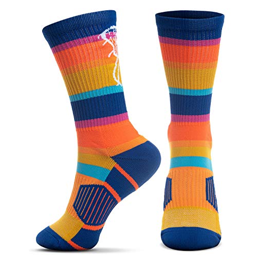 Image of ChalkTalkSPORTS Girls Lacrosse Socks - Mid-Calf Crew - Youth & Adult | Moisture-Wicking Performance Blend, Athletic Lax Gear, Stay-Up Technology, Arch Support, Breathable, Girls and Women