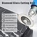 Vearter Glass Cutting Disc 5PCS, 2'' Double-Sided Diamond Cutting Wheel for Drill Rotary Tools, Cut Off Wheels with 0.24