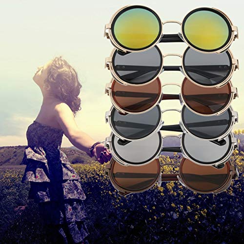 Óculos de sol redondos de ciclismo da Jullynice Óculos de ciclismo estilo vintage retrô Blinder ABS