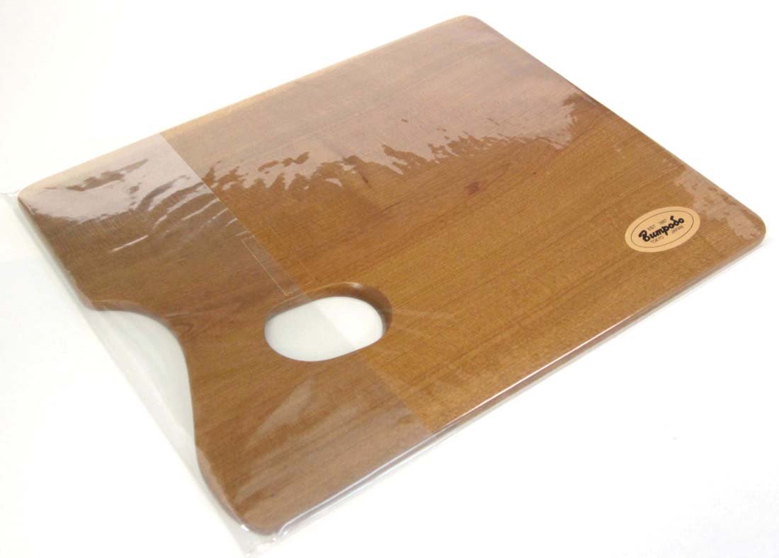 Bumpodo oil palette square thumb hole en bois importé du Japon pour artiste